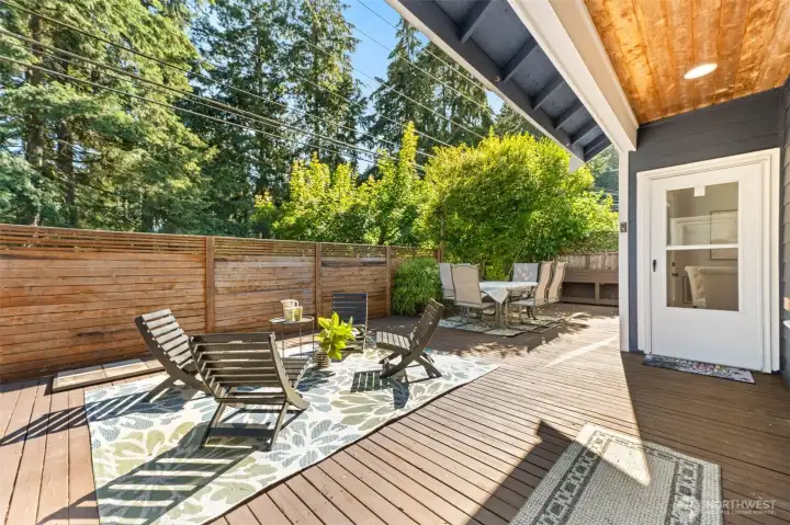 Private back deck