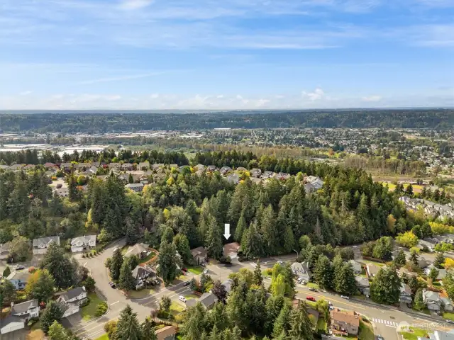 aerial shots of homes proximity