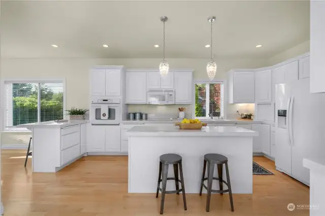 Open kitchen with island