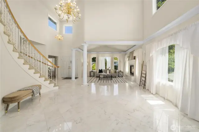 Heated & cooled Marble & Hardwood floors throughout