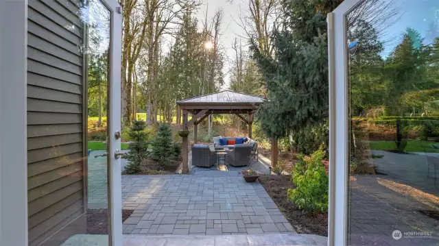 Private backyard with views out to the Plateau Golf Course.