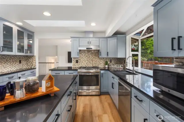 Quartz Counter tops and big Island!