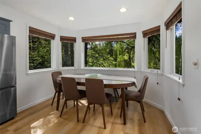 Good Size Dining Table fits in the Kitchen!