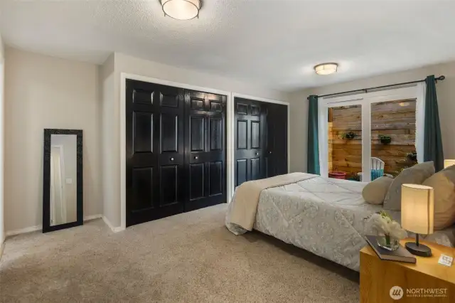 The primary bedroom with a room for comfy sitting area. This floor plan offers so much flexibility.