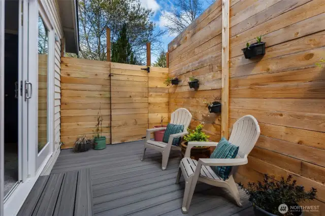Outdoor retreat with your primary bedroom!