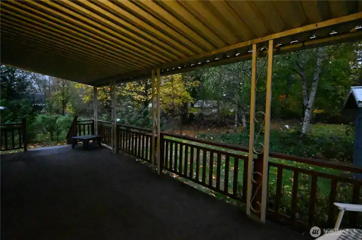 A covered deck extends your living space outdoors year-round.