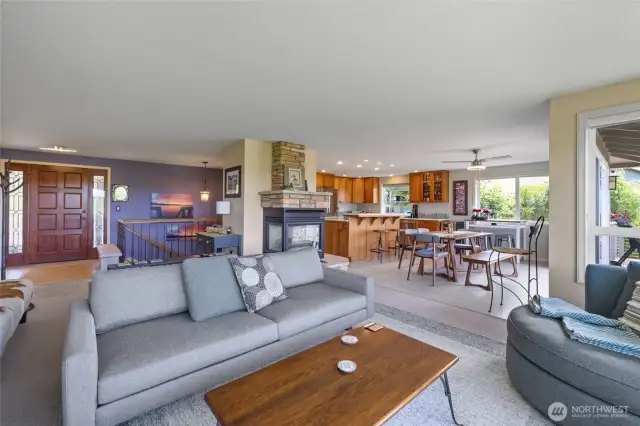 Open concept Living room, dining room & eat-in-kitchen