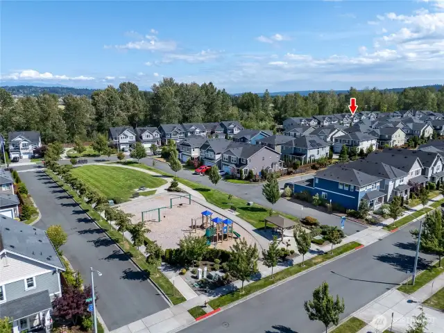 Several community parks, with picnic tables, benches, and a trail system that surrounds this community.