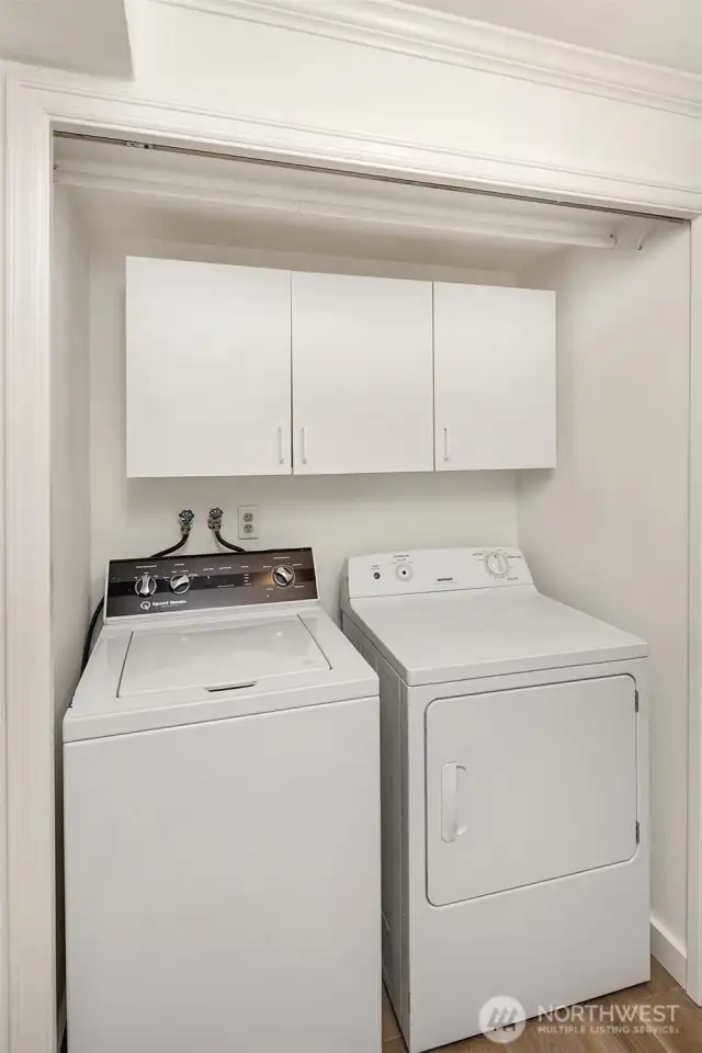 Full-sized washer and dryer