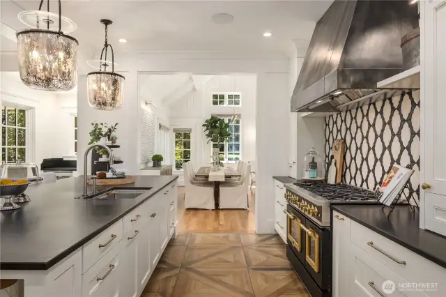Custom cabinetry by Hewitt Cabinets plus Indian Stone honed granite countertops