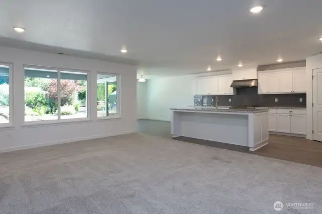 Previously built home living room