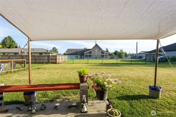 Looking from Unit 109 patio