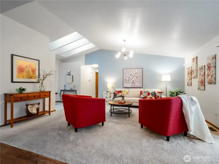 The living room allows for many furniture plan configurations and is great for entertaining or relaxing.