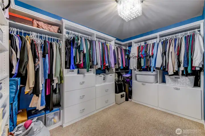 Custom made built-ins by Closets by Design and new light fixture.