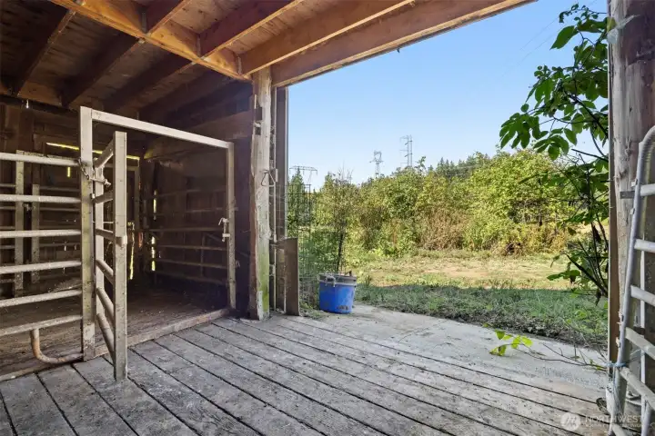 Interior of the barn.