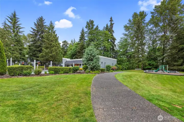 In courtyard walking pool and play area!