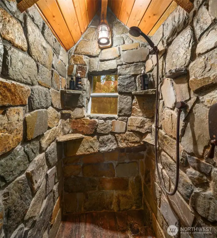 stone shower surround