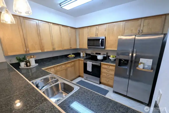 Virtually staged kitchen
