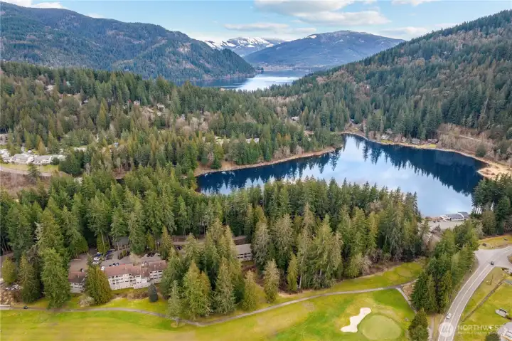 Lake Louise is just behind Center Condos - Lake Whatcom wraps to the south in the background