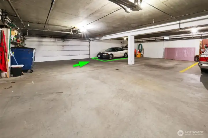 1 parking space in the Secure Garage