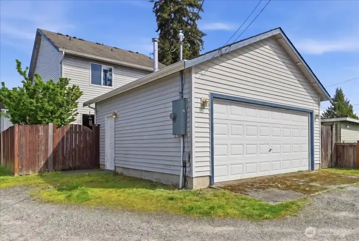 Detached two car garage