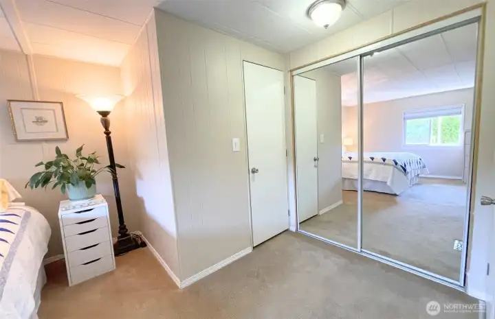 Owner’s Suite features dual closets—including a walk-in closet and mirrored shelved closet—offering exceptional storage and everyday functionality. Owner’s Suite features dual closets—including a walk-in closet and mirrored shelved closet—offering exceptional storage and everyday functionality.