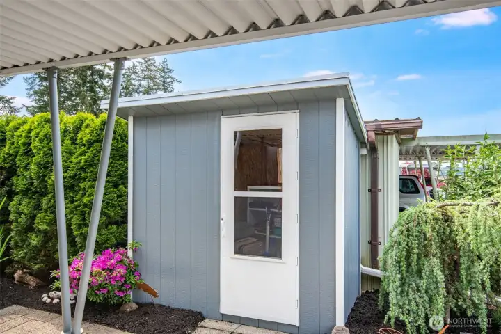 2 of 2 convenient outdoor storage space keeps gardening supplies, patio essentials, and seasonal décor neatly tucked away and easily accessible. 2 of 2 convenient outdoor storage space keeps gardening supplies, patio essentials, and seasonal décor neatly tucked away and easily accessible.
