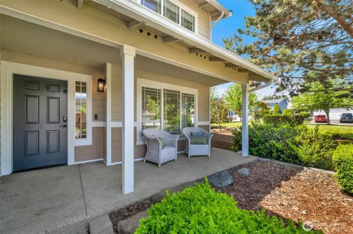 Enjoy a covered front porch with east facing front door to welcome you home. Enjoy a covered front porch with east facing front door to welcome you home.