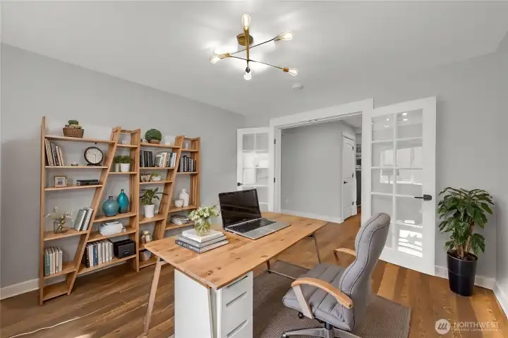 Downstairs Office/Den with double french doors Downstairs Office/Den with double french doors
