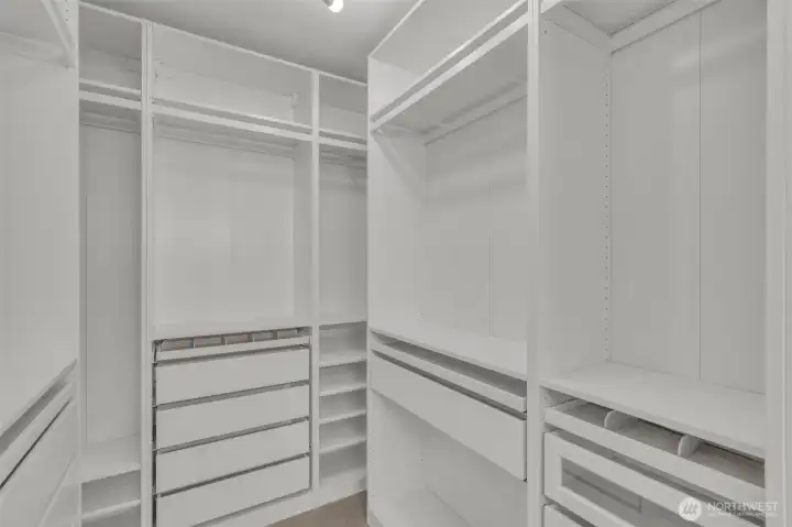 Primary closet with flexible Closet System Primary closet with flexible Closet System