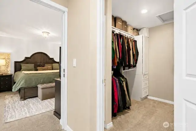 walk-in closet in primary bedroom