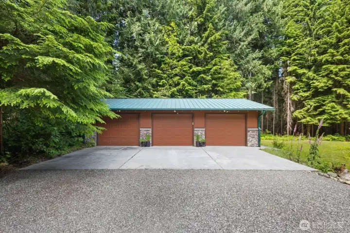 3 car detached garage. 3 car detached garage.