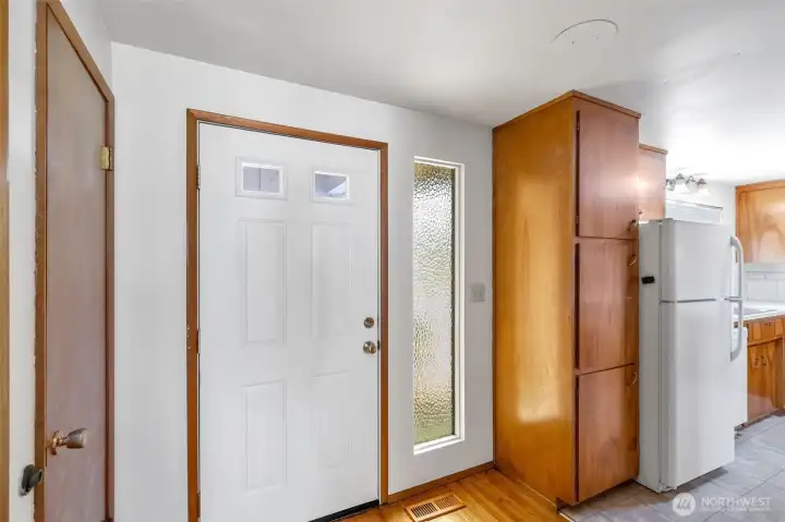 The front door invites you into the home.