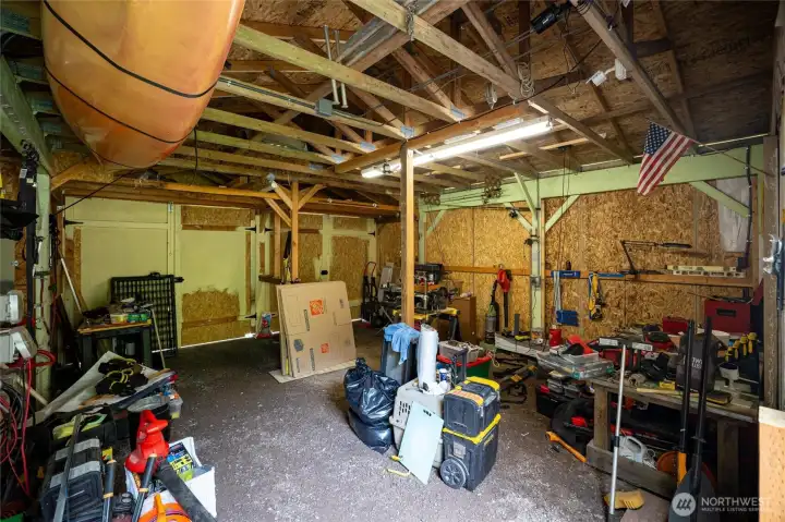 Inside the garage. Inside the garage.