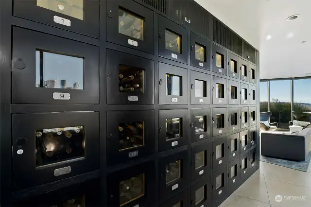 The penthouse owners' lounge offers temperature controlled wine storage.