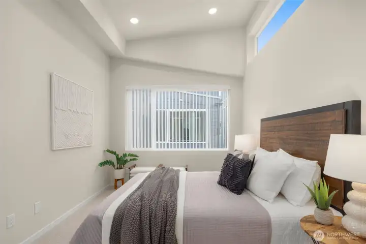 Wake up in a room filled with soft morning light—peaceful, private, and ready for your personal touch.