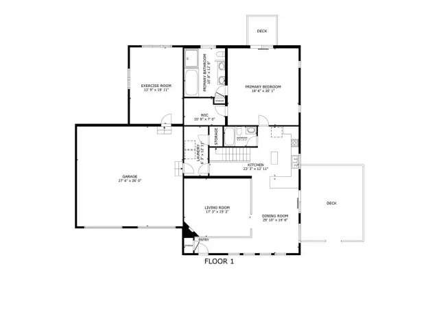 Main level floor plan.
