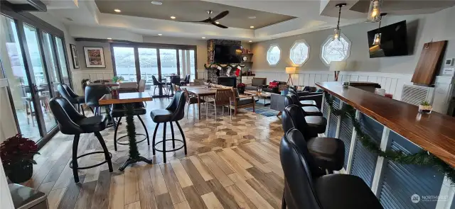 Wet bar/ social area on main floor in Club house