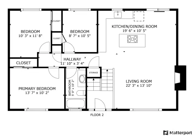 Matterport Floorplan || Upper Level