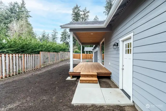 From garage to covered back deck with gas hookup