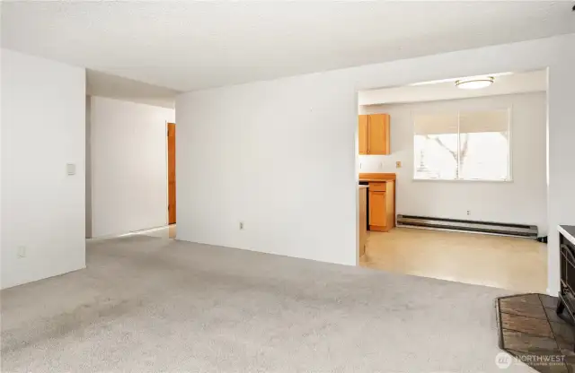 From the living room looking toward the dining room.