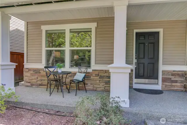 Quaint front porch perfect for coffee