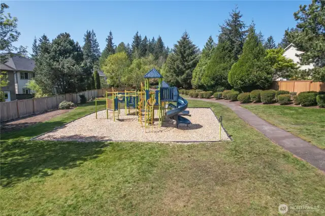 One of several parks in the neighborhood, tennis courts, basketball or trails