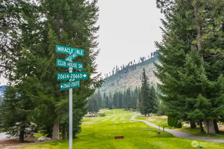 At the crossroads......10th fairway view from Wild Flour restaurant.