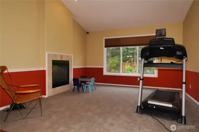 Flex room with gas fireplace, could be formal living room