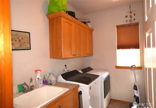Laundry near garage