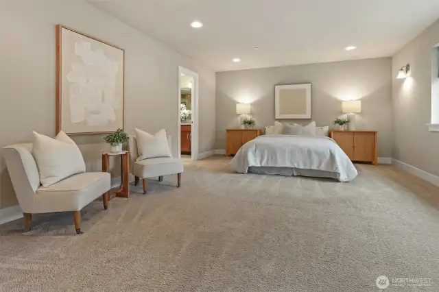 The primary suite is huge.