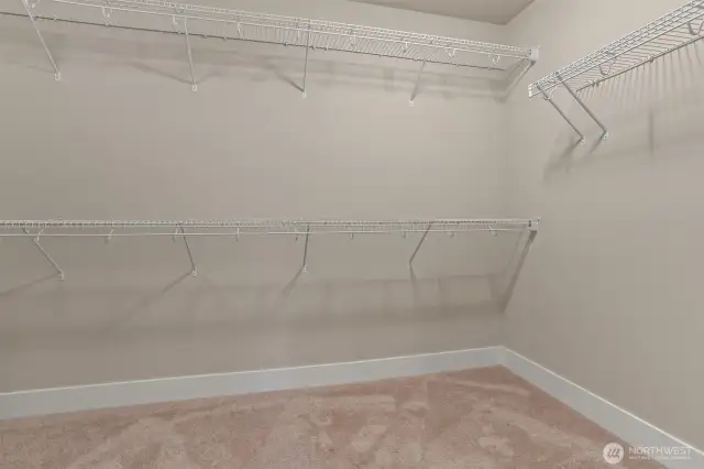 Huge walk-in closet off the primary bathroom.