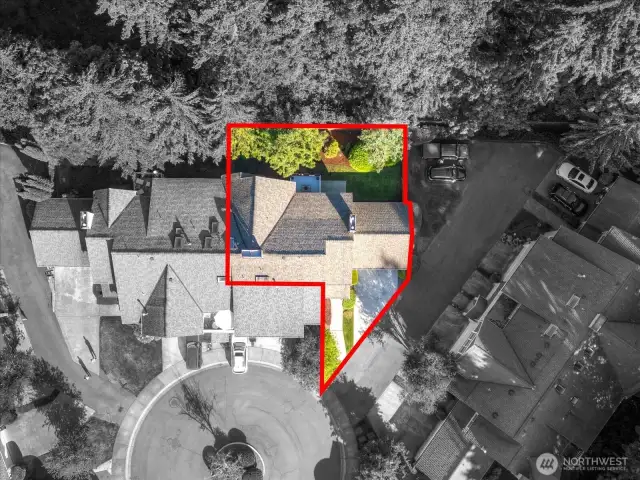 An overview of the property for this unit, which is on the ground floor only, and features a private fenced backyard.