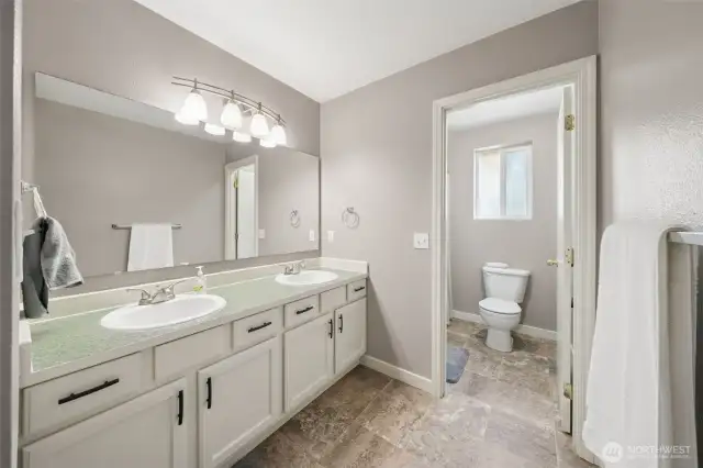 The primary bathroom